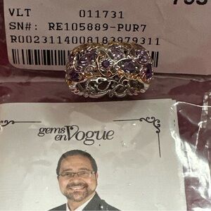 Michael Valitutti NH 925 Gems En Vogue Multi Gemstone Amethyst Ring-7-New